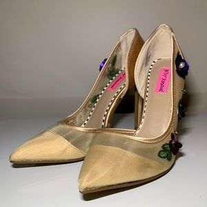 Betsey Johnson Jewel Blush Stilettos